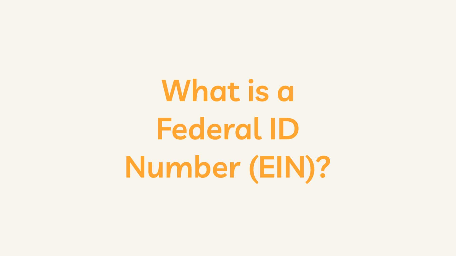 federal ein number meaning